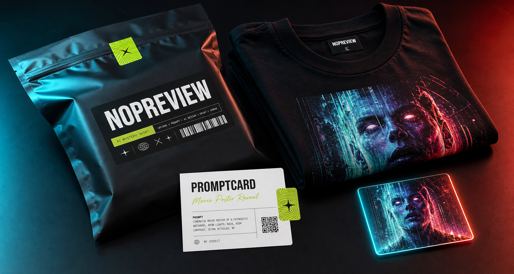 NOPREVIEW Mystery Shirt mit Promptcards und Paket